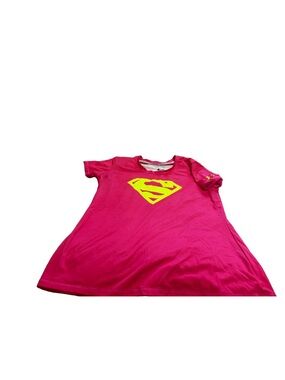 Under Armour Women’s Hot Pink Fitted Superman Short Sleeve Shirt! Large